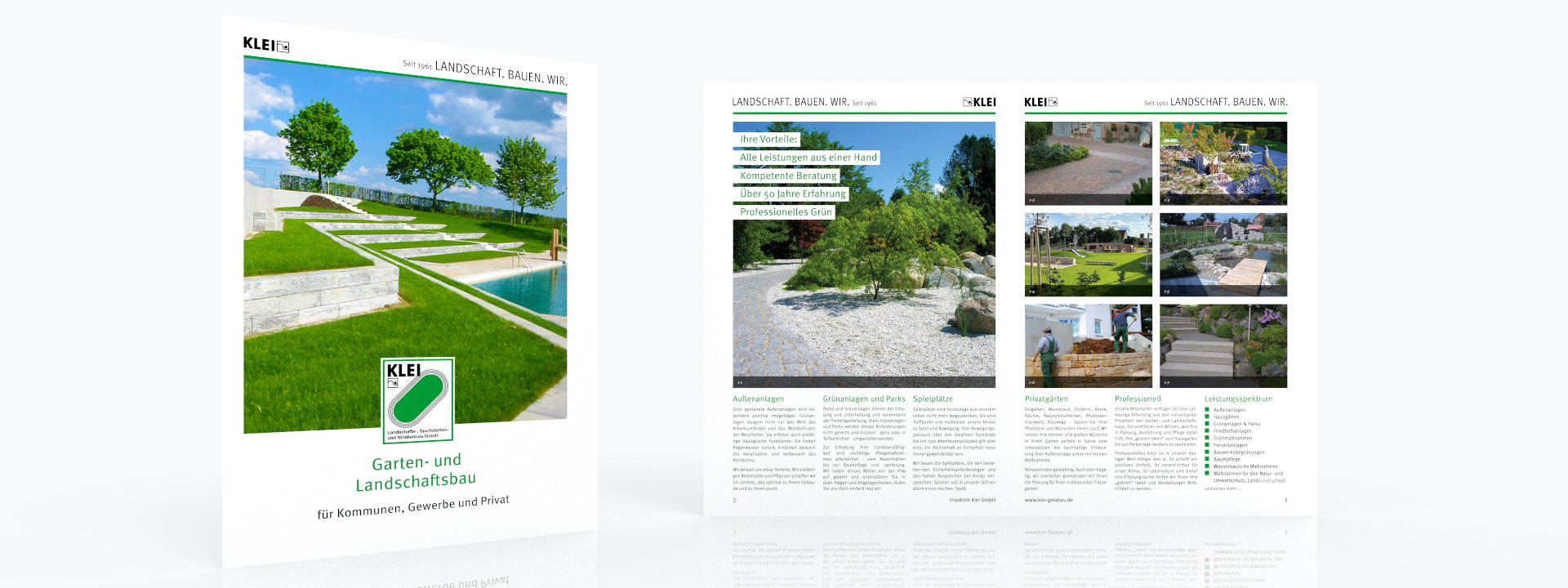 Klei Broschüre | Garten- und Landschaftsbau Gesamtangebot
